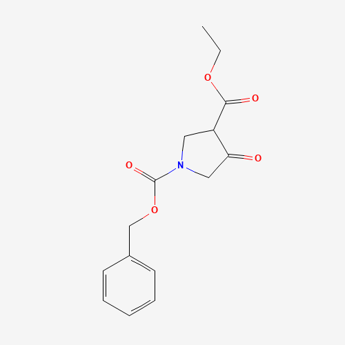 1-Benzyl 3-ethyl 4-oxopyrrolidine-1,3-dicarboxylate chemical structure 1-Benzyl 3-ethyl 4-oxopyrrolidine-1,3-dicarboxylate (CAS: 51814-19-8) - Chemical Structure and Molecular Formula