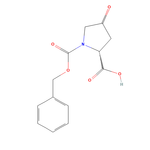 N-Cbz-4-oxo-D-proline (CAS: 147226-04-8) - Chemical Structure and Molecular Formula 