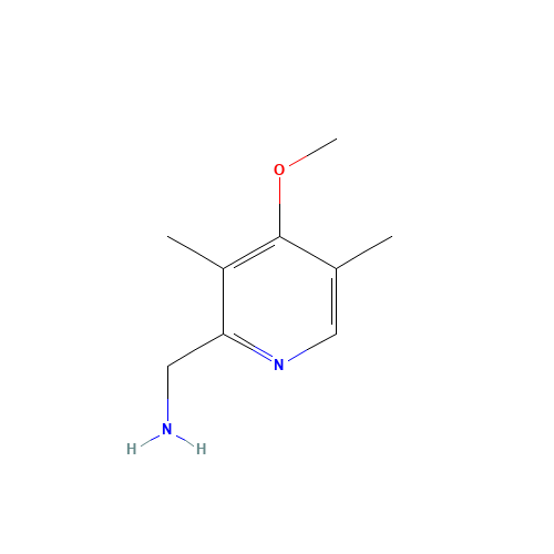 (4-Methoxy-3,5-dimethylpyridin-2-yl)methanamine (CAS: 130000-78-1) - Chemical Structure and Molecular Formula 