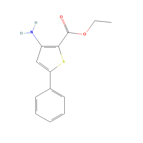 Ethyl 3-amino-5-phenylthiophene-2-carboxylate (CAS: 88534-50-3) - Chemical Structure and Molecular Formula 