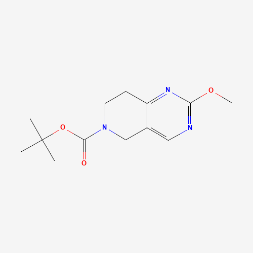 tert-Butyl 2-methoxy-7,8-dihydropyrido[4,3-d]-pyrimidine-6(5H)-carboxylate (CAS: 900156-22-1) - Chemical Structure and Molecular Formula 