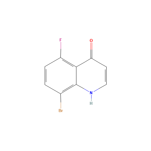8-Bromo-5-fluoroquinolin-4-ol (CAS: 1065092-35-4) - Chemical Structure and Molecular Formula 