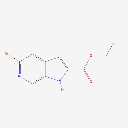 Ethyl 5-bromo-1H-pyrrolo[2,3-c]pyridine-2-carboxylate (CAS: 800401-70-1) - Chemical Structure and Molecular Formula 