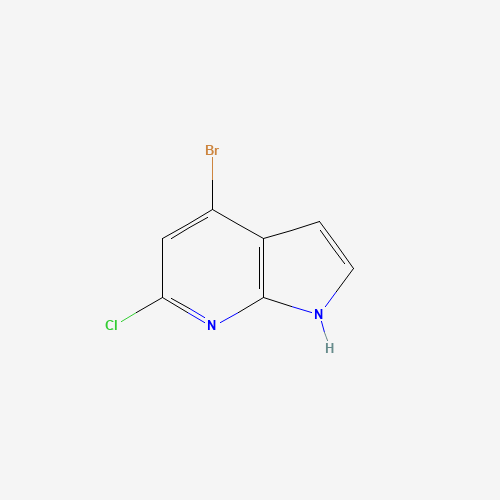 4-Bromo-6-chloro-1H-pyrrolo[2,3-b]pyridine (CAS: 942920-50-5) - Chemical Structure and Molecular Formula 