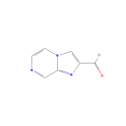 Imidazo[1,2-a]pyrazine-2-carbaldehyde (CAS: 1017782-15-8) - Chemical Structure and Molecular Formula 