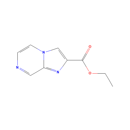 Ethyl imidazo[1,2-a]pyrazine-2-carboxylate (CAS: 77112-52-8) - Chemical Structure and Molecular Formula 