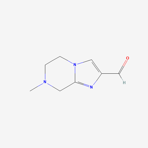 7-Methyl-5,6,7,8-tetrahydroimidazo[1,2-a]pyrazine-2-carbaldehyde (CAS: 623564-20-5) - Chemical Structure and Molecular Formula 