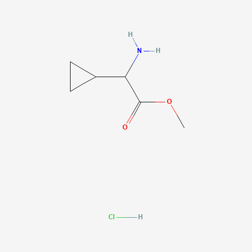 Methyl 2-amino-2-cyclopropylacetate hydrochloride (CAS: 535936-86-8) - Chemical Structure and Molecular Formula 