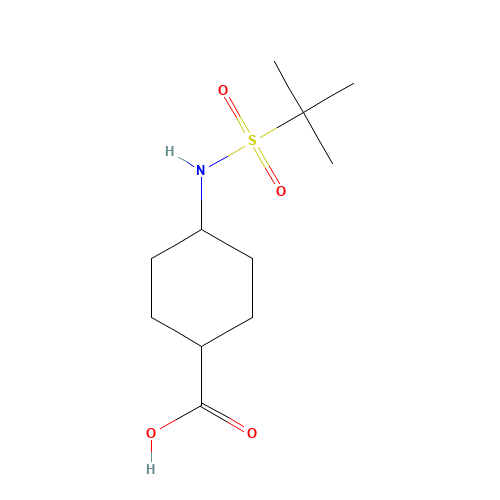 (1R,4R)-4-(1,1-Dimethylethylsulfonamido)-cyclohexanecarboxylic acid (CAS: 342578-12-5) - Chemical Structure and Molecular Formula 