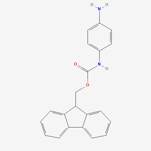 (9H-Fluoren-9-yl)methyl 4-aminophenylcarbamate (CAS: 205688-13-7) - Chemical Structure and Molecular Formula 