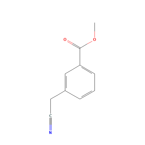 Methyl 3-(cyanomethyl)benzoate (CAS: 68432-92-8) - Chemical Structure and Molecular Formula 