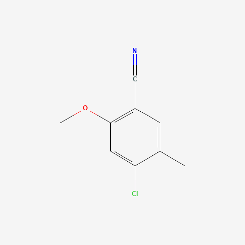 4-Chloro-2-methoxy-5-methylbenzonitrile (CAS: 755027-31-7) - Chemical Structure and Molecular Formula 