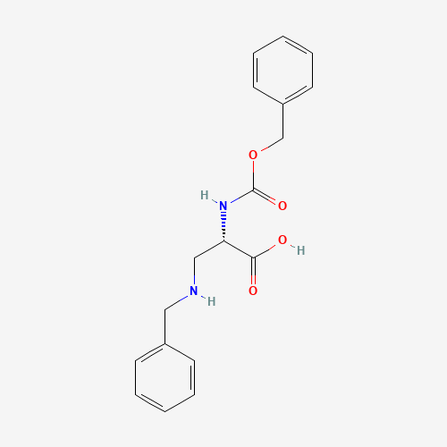 (S)-3-(Benzylamino)-2-(benzyloxycarbonylamino)-propanoic acid (CAS: 160885-24-5) - Chemical Structure and Molecular Formula 