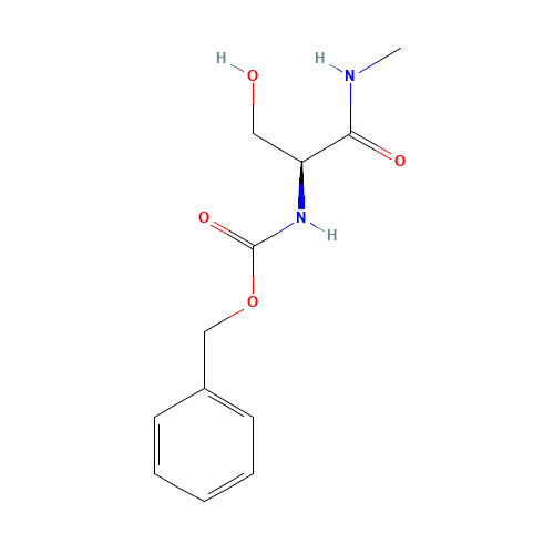 (S)-Benzyl 3-hydroxy-1-(methylamino)-1-oxopropan-2-ylcarbamate (CAS: 19647-68-8) - Chemical Structure and Molecular Formula 