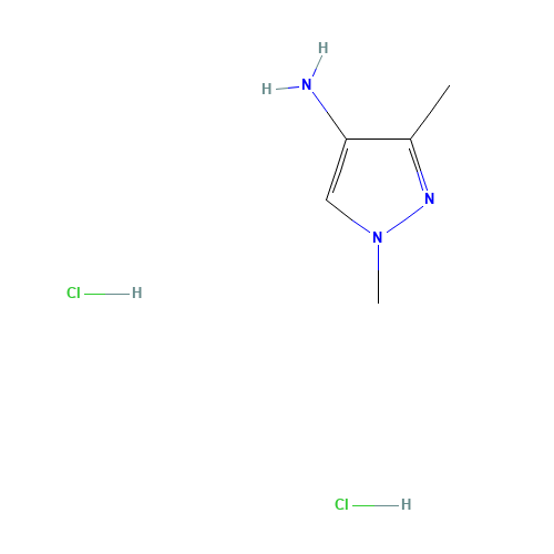 1,3-Dimethyl-1H-pyrazol-4-amine dihydrochloride (CAS: 197367-87-6) - Chemical Structure and Molecular Formula 