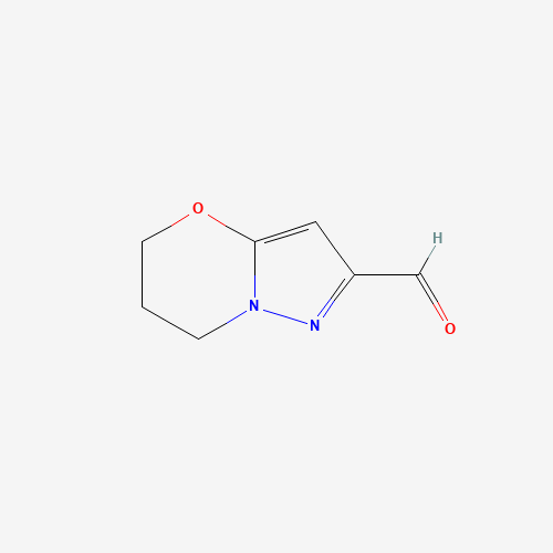 6,7-Dihydro-5H-pyrazolo[5,1-b][1,3]oxazine-2-carbaldehyde (CAS: 623565-63-9) - Chemical Structure and Molecular Formula 