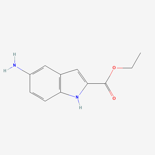 Ethyl 5-amino-1H-indole-2-carboxylate (CAS: 71086-99-2) - Chemical Structure and Molecular Formula 