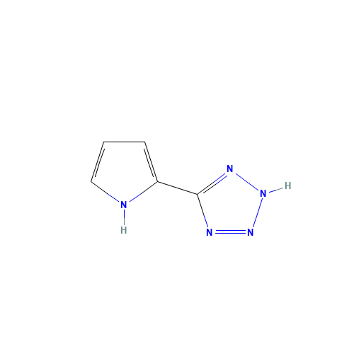 5-(1H-Pyrrol-2-yl)-1H-tetrazole (CAS: 31602-66-1) - Chemical Structure and Molecular Formula 