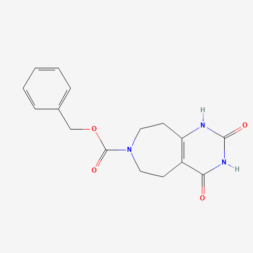 Benzyl 2,4-dioxo-3,4,5,6,8,9-hexahydro-1H-pyrimido[4,5-d]azepine-7(2H)-carboxylate (CAS: 1207369-43-4) - Chemical Structure and Molecular Formula 