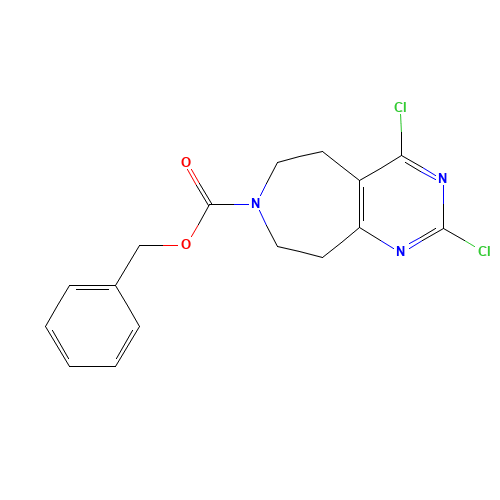 Benzyl 2,4-dichloro-8,9-dihydro-5H-pyrimido-[4,5-d]azepine-7(6H)-carboxylate (CAS: 1207362-38-6) - Related Chemical Product