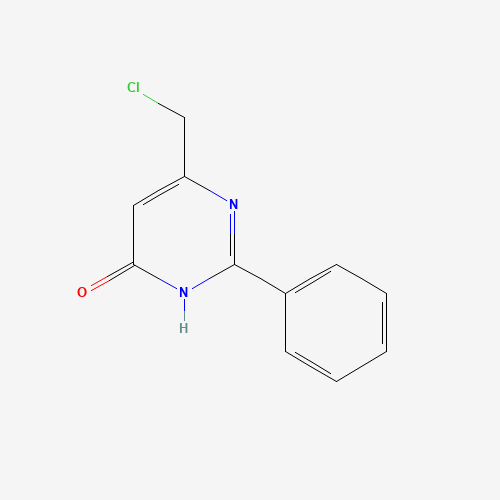 6-(Chloromethyl)-2-phenylpyrimidin-4-ol (CAS: 35252-98-3) - Chemical Structure and Molecular Formula 