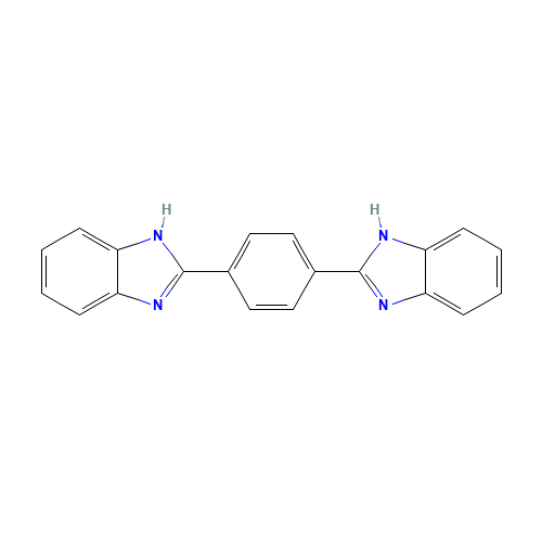1,4-Di(1H-benzo[d]imidazol-2-yl)benzene (CAS: 1047-63-8) - Chemical Structure and Molecular Formula 