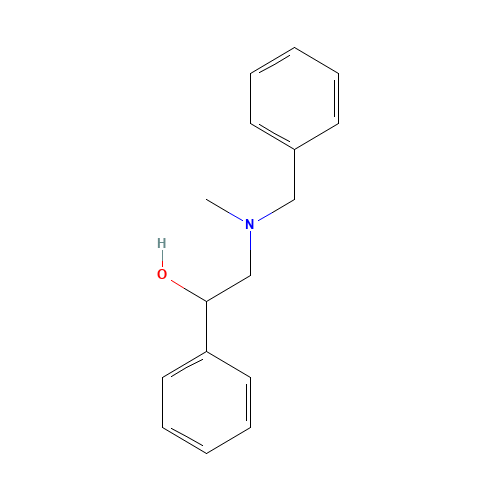 2-(Benzyl(methyl)amino)-1-phenylethanol (CAS: 29194-04-5) - Chemical Structure and Molecular Formula 