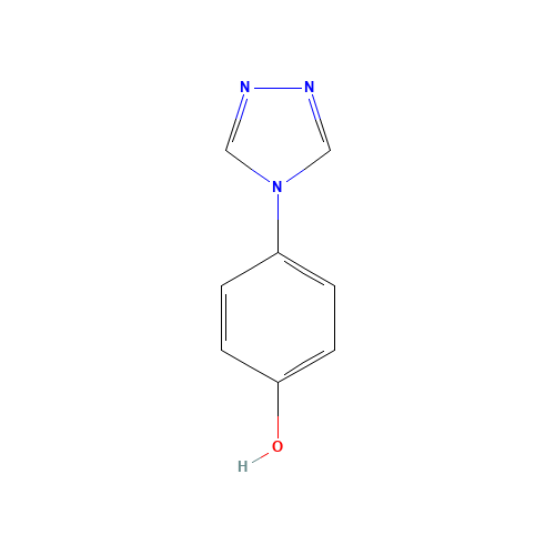 4-(4H-1,2,4-Triazol-4-yl)phenol (CAS: 98581-86-3) - Chemical Structure and Molecular Formula 