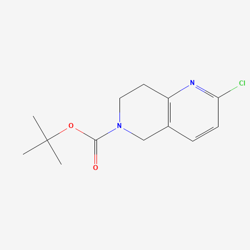 tert-Butyl 2-chloro-7,8-dihydro-1,6-naphthyridine-6(5H)-carboxylate (CAS: 1151665-15-4) - Chemical Structure and Molecular Formula 