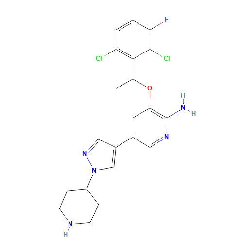3-(1-(2,6-Dichloro-3-fluorophenyl)ethoxy)-5-(1-(piperidin-4-yl)-1H-pyrazol-4-yl)pyridin-2-amine (CAS: 877400-66-3) - Related Chemical Product