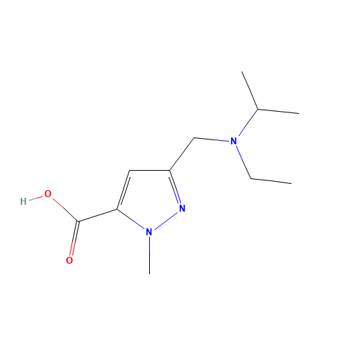 3-((Ethyl(isopropyl)amino)methyl)-1-methyl-1H-pyrazole-5-carboxylic acid (CAS: 1223748-32-0) - Related Chemical Product