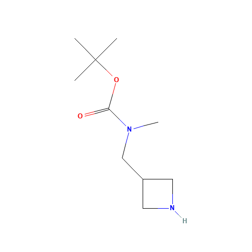 tert-Butyl azetidin-3-ylmethyl(methyl)carbamate (CAS: 1053655-53-0) - Chemical Structure and Molecular Formula 