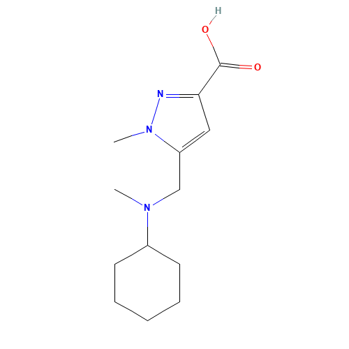 5-((Cyclohexyl(methyl)amino)methyl)-1-methyl-1H-pyrazole-3-carboxylic acid (CAS: 1223748-31-9) - Related Chemical Product