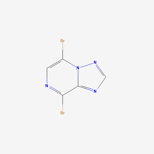 5,8-Dibromo-[1,2,4]triazolo[1,5-a]pyrazine (CAS: 959755-46-5) - Chemical Structure and Molecular Formula 