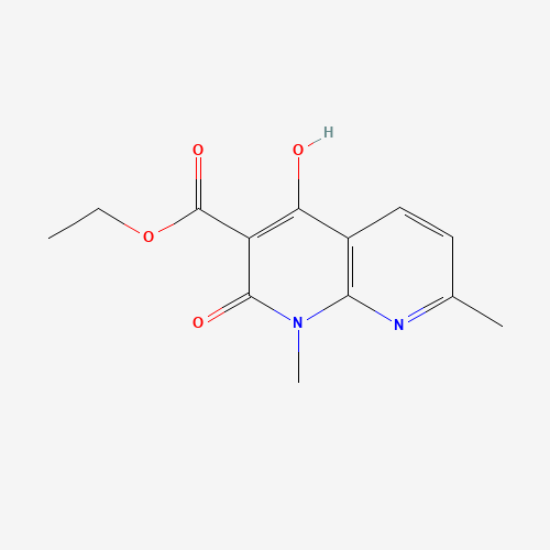 Ethyl 4-hydroxy-1,7-dimethyl-2-oxo-1,2-dihydro-1,8-naphthyridine-3-carboxylate (CAS: 69407-72-3) - Chemical Structure and Molecular Formula 