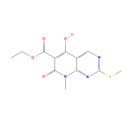 Ethyl 5-hydroxy-8-methyl-2-(methylthio)-7-oxo-7,8-dihydropyrido[2,3-d]pyrimidine-6-carboxylate (CAS: 76360-81-1) - Related Chemical Product