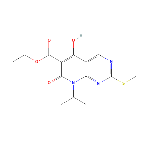 Ethyl 5-hydroxy-8-isopropyl-2-(methylthio)-7-oxo-7,8-dihydropyrido[2,3-d]pyrimidine-6-carboxylate (CAS: 76360-86-6) - Related Chemical Product