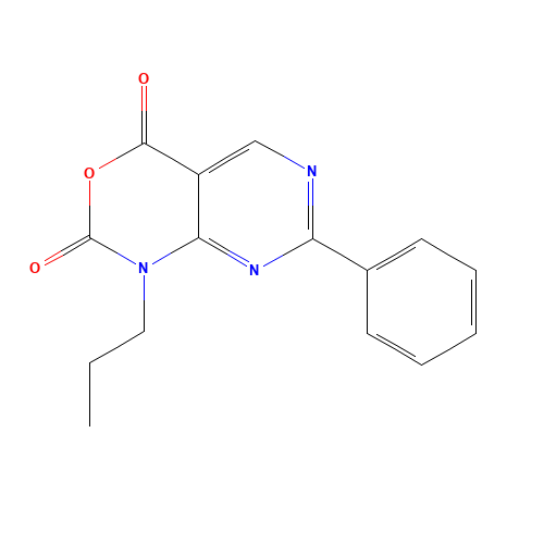 7-Phenyl-1-propyl-1H-pyrimido[4,5-d][1,3]oxazine-2,4-dione (CAS: 76360-59-3) - Chemical Structure and Molecular Formula 