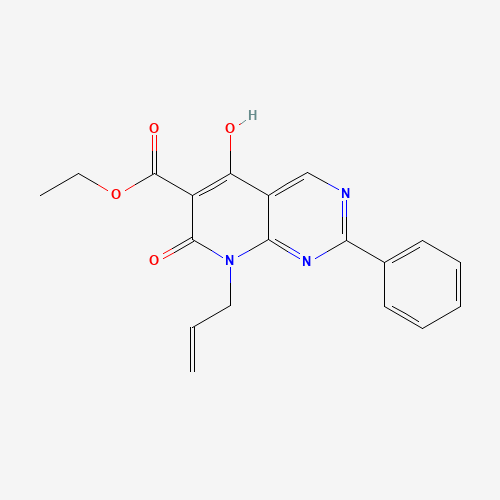 Ethyl 8-allyl-5-hydroxy-7-oxo-2-phenyl-7,8-dihydropyrido[2,3-d]pyrimidine-6-carboxylate (CAS: 76360-63-9) - Related Chemical Product
