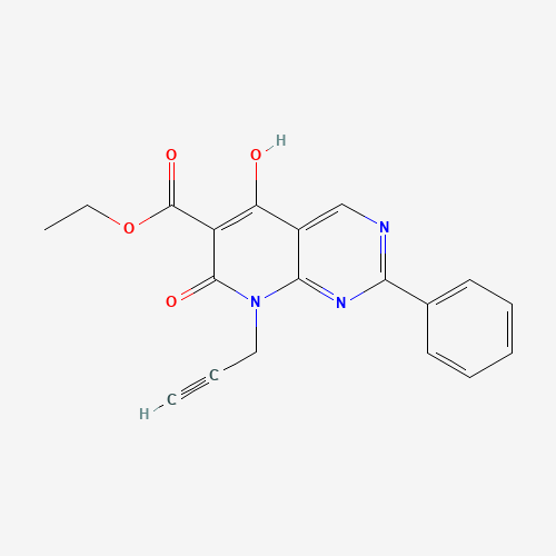 Ethyl 5-hydroxy-7-oxo-2-phenyl-8-(prop-2-ynyl)-7,8-dihydropyrido[2,3-d]pyrimidine-6-carboxylate (CAS: 76361-09-6) - Related Chemical Product