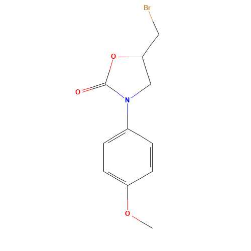 5-(Bromomethyl)-3-(4-methoxyphenyl)-1,3-oxazolidin-2-one (CAS: 121082-86-8) - Related Chemical Product