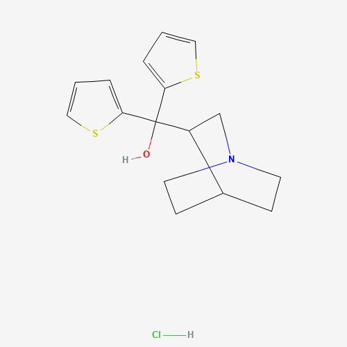 1-Azabicyclo[2.2.2]oct-3-yl(di-2-thienyl)methanol hydrochloride (CAS: 57734-76-6) - Chemical Structure and Molecular Formula 