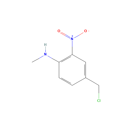 4-(Chloromethyl)-N-methyl-2-nitroaniline (CAS: 130597-56-7) - Chemical Structure and Molecular Formula 