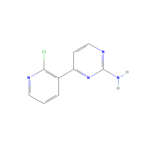 4-(2-Chloropyridin-3-yl)pyrimidin-2-amine (CAS: 870221-49-1) - Chemical Structure and Molecular Formula 