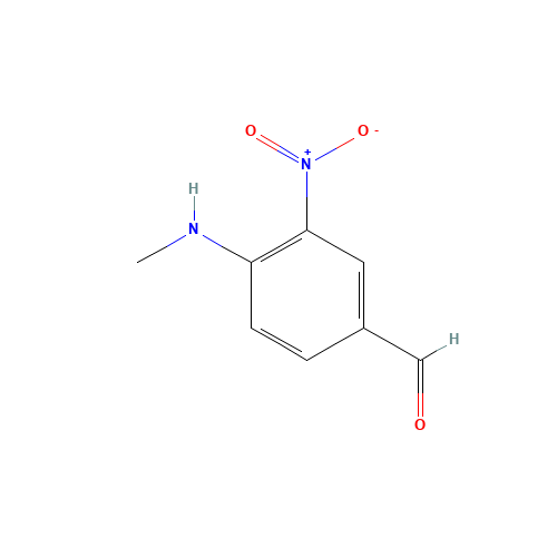 4-(Methylamino)-3-nitrobenzaldehyde (CAS: 42564-41-0) - Chemical Structure and Molecular Formula 