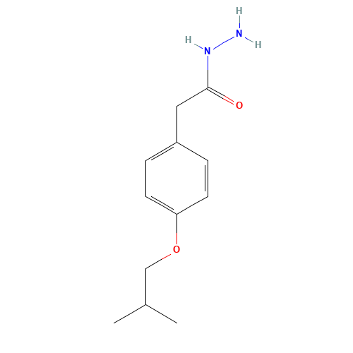2-[4-(2-Methylpropoxy)phenyl]acetohydrazide (CAS: 61904-59-4) - Chemical Structure and Molecular Formula 
