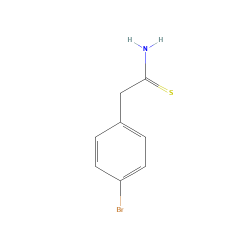 2-(4-Bromophenyl)thioacetamide (CAS: 147111-30-6) - Chemical Structure and Molecular Formula 