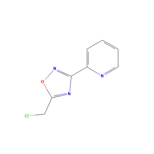 2-(5-Chloromethyl-[1,2,4]oxadiazol-3-yl)-pyridine (CAS: 90002-06-5) - Chemical Structure and Molecular Formula 