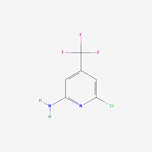 6-Chloro-4-trifluoromethyl-pyridin-2-ylamine (CAS: 34486-23-2) - Chemical Structure and Molecular Formula 