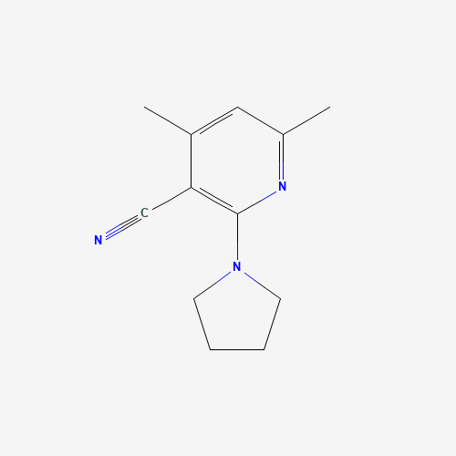 4,6-Dimethyl-2-pyrrolidin-1-ylnicotinonitrile (CAS: 693254-24-9) - Chemical Structure and Molecular Formula 
